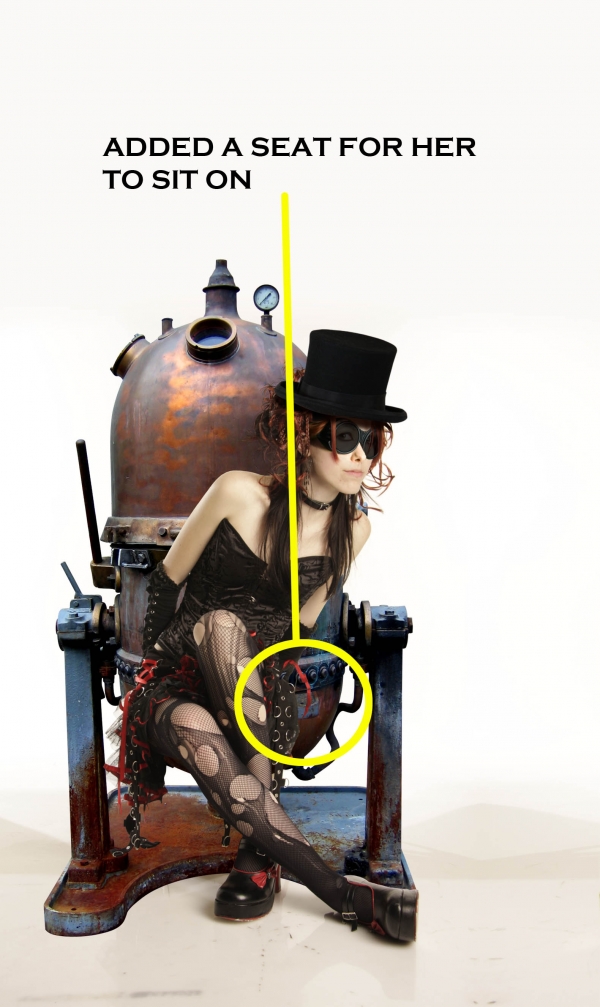 Creation of Steampunk Girl: Step 9